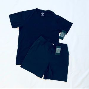 Men’s Fabletics Set | black | short/shirt | size M